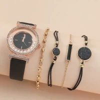 5pcs set New Women's Fashion Watch and Bracelet Set
